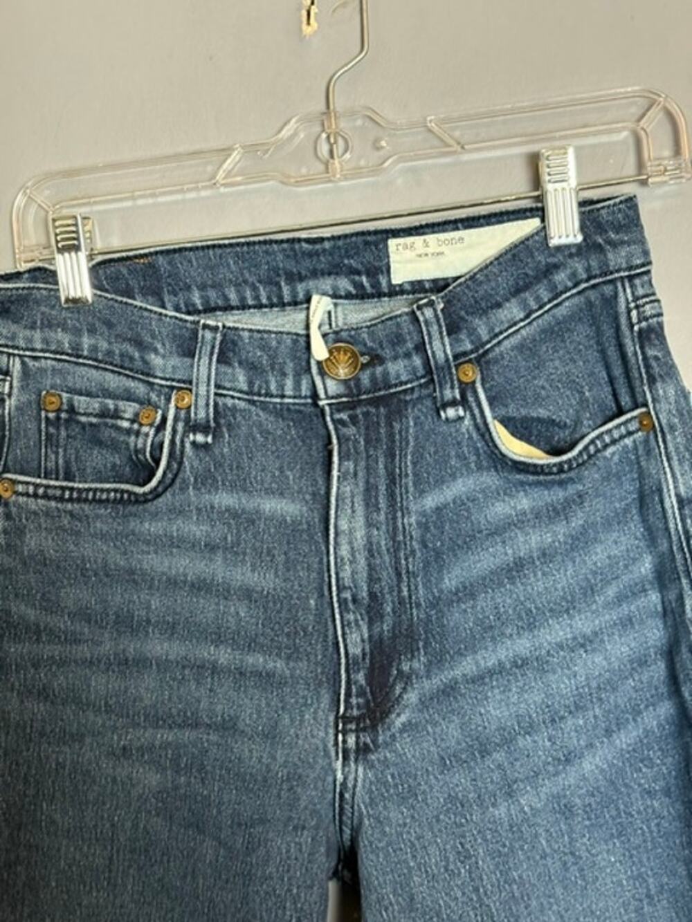 Rag & Bone Womens Nikita High Rise Wide Leg Cropped Jeans Size 27